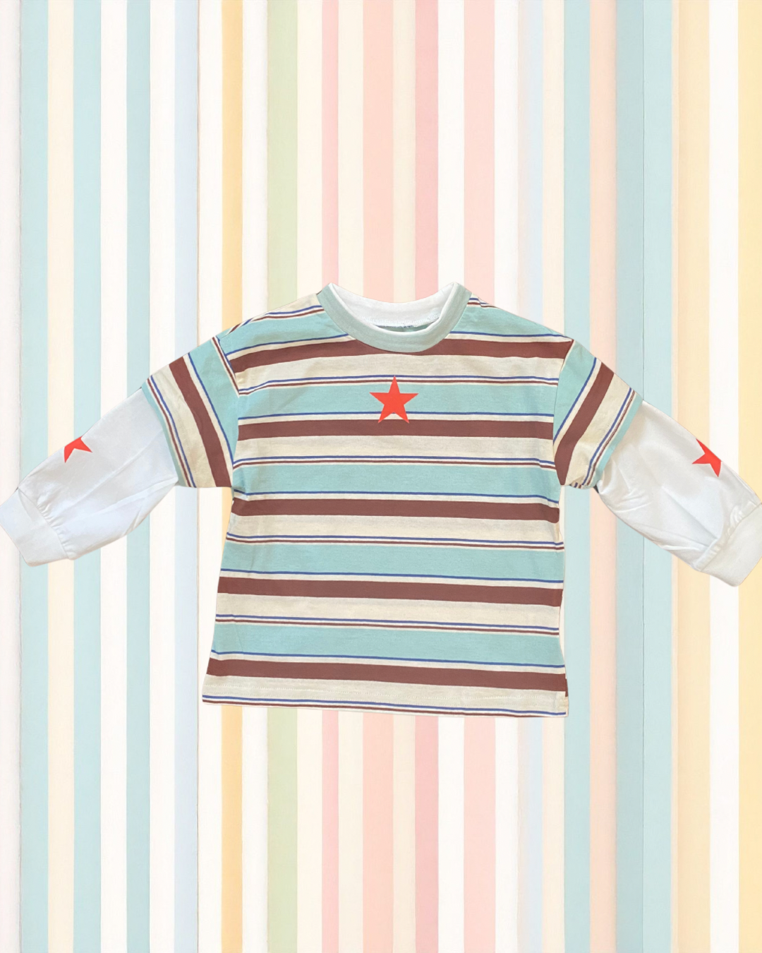 Layered stripe star t-shirt