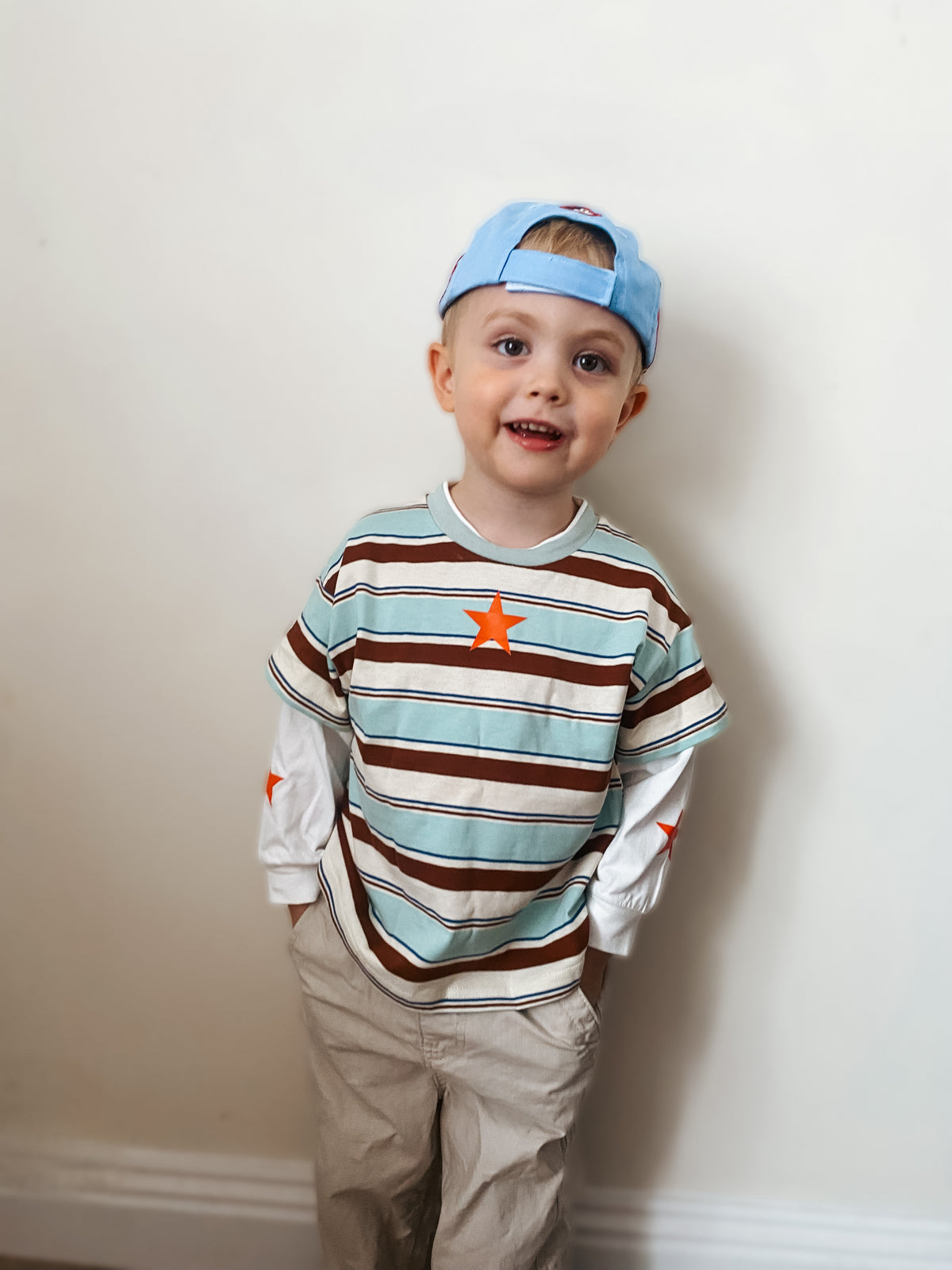 Layered stripe star t-shirt