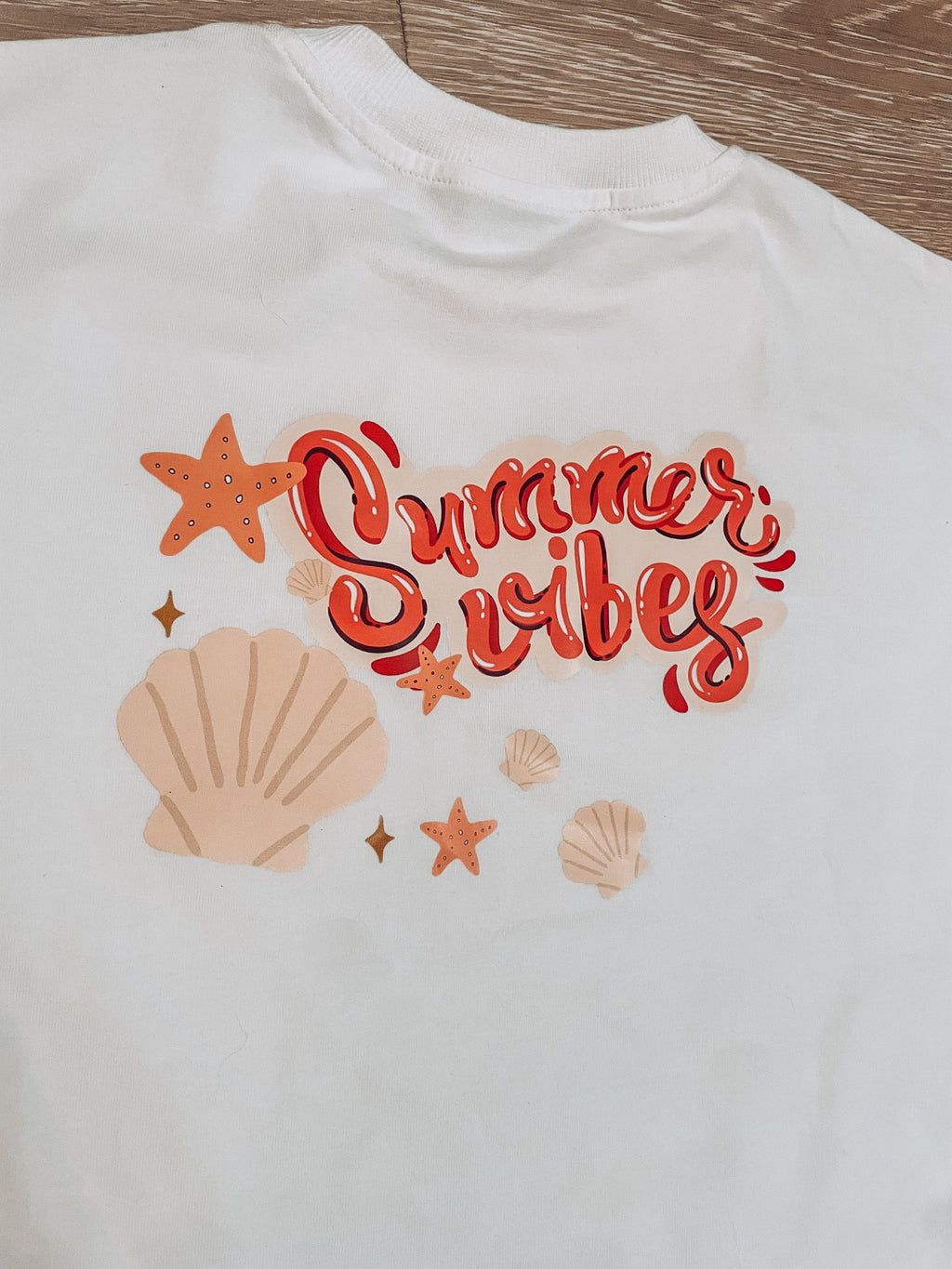 Summer vibes oversized drop shoulder tee