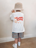 Summer vibes oversized drop shoulder tee