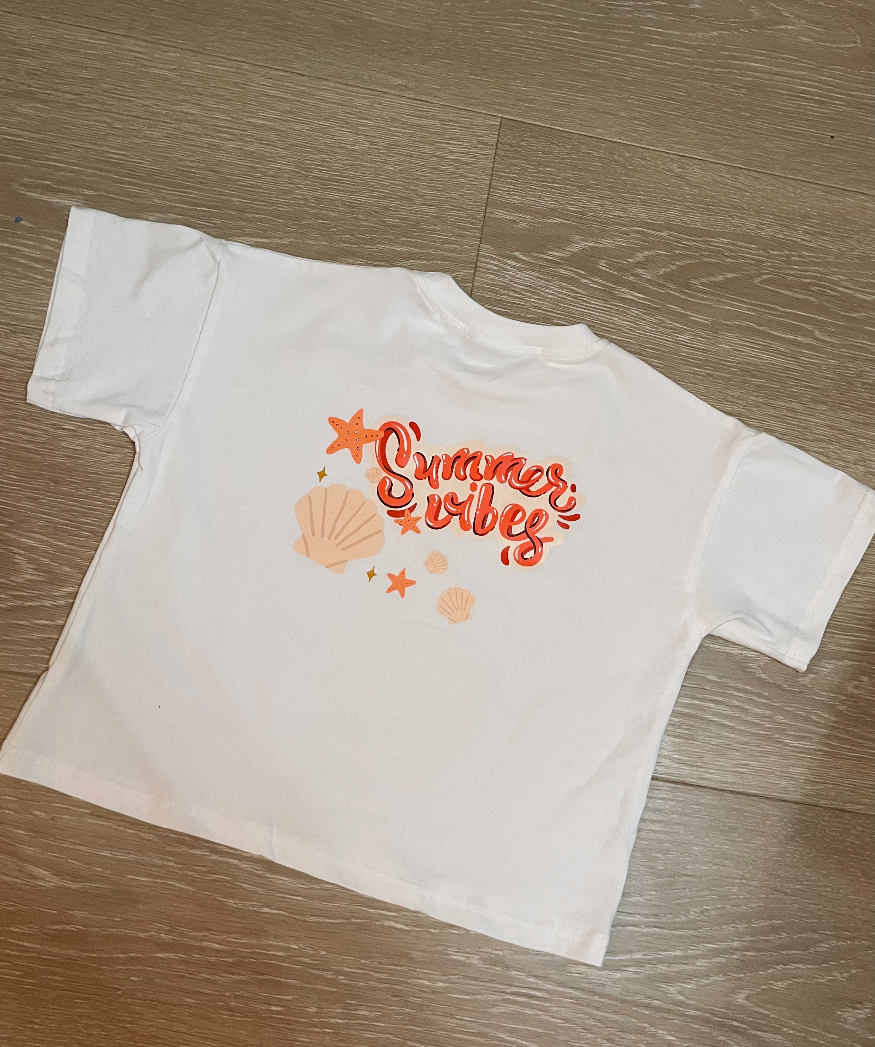 Summer vibes oversized drop shoulder tee